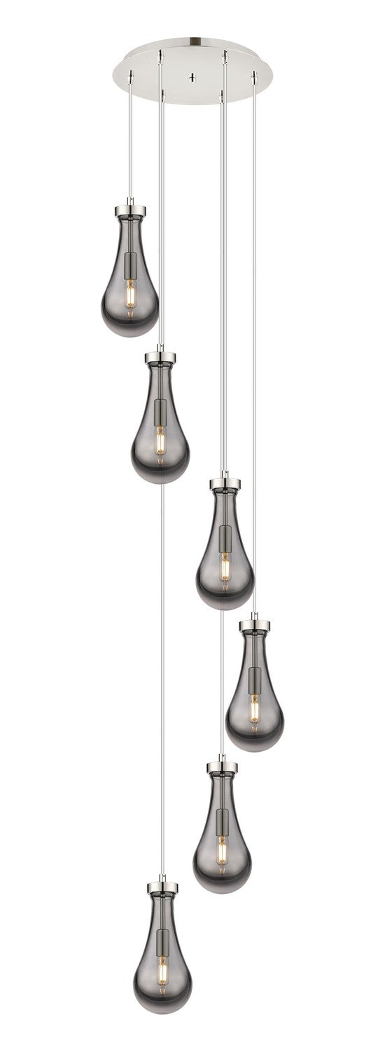 Innovations 116-451-1P-PN-G451-5SM LED Pendant, Polished Nickel