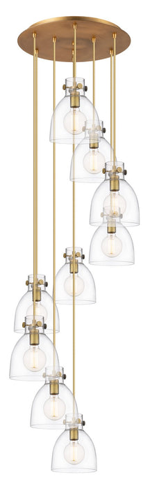 Innovations 119-410-1PS-BB-G412-8CL Five Light Pendant, Brushed Brass