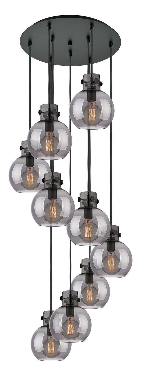 Innovations 119-410-1PS-BK-G410-8SM Three Light Pendant, Matte Black