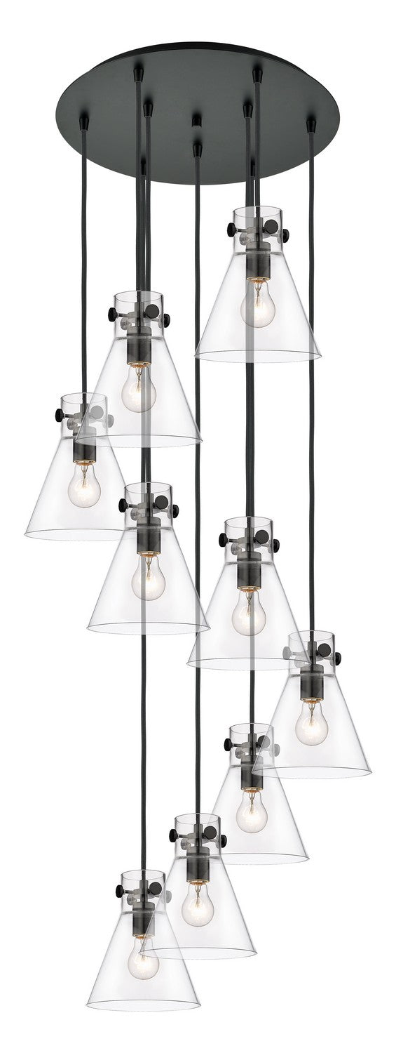 Innovations 119-410-1PS-BK-G411-8CL Nine Light Pendant, Matte Black