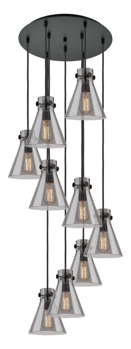 Innovations 119-410-1PS-BK-G411-8SM Six Light Pendant, Matte Black