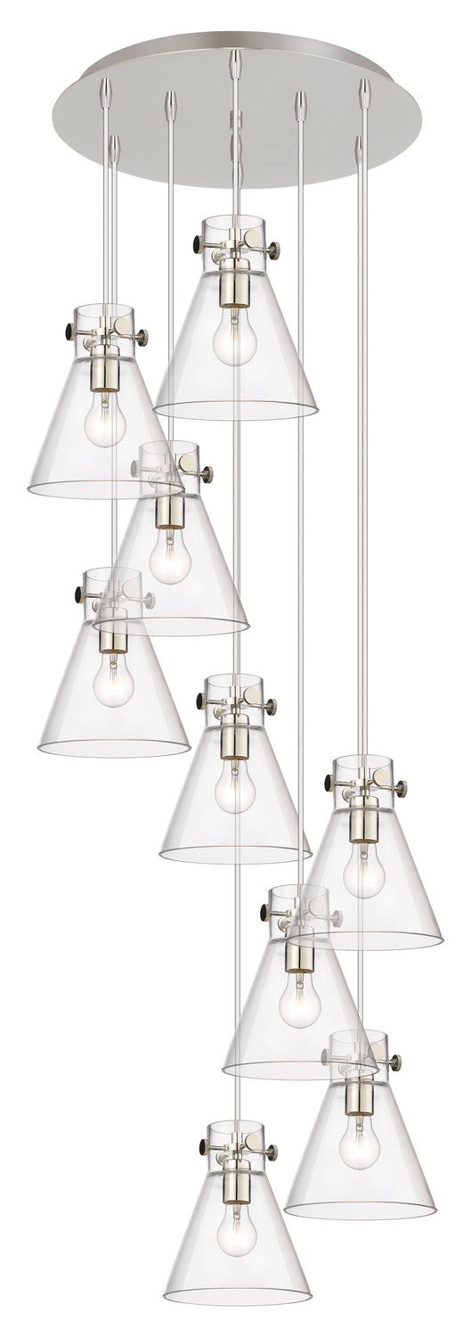 Innovations 119-410-1PS-PN-G411-8CL Seven Light Pendant, Polished Nickel