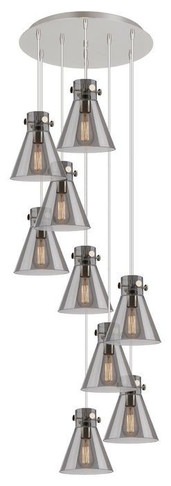 Innovations 119-410-1PS-PN-G411-8SM Three Light Pendant, Polished Nickel