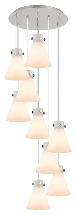 Innovations 119-410-1PS-PN-G411-8WH Six Light Pendant, Polished Nickel