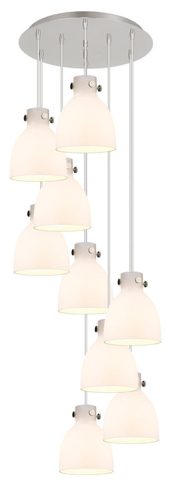 Innovations 119-410-1PS-PN-G412-8WH Eight Light Pendant, Polished Nickel
