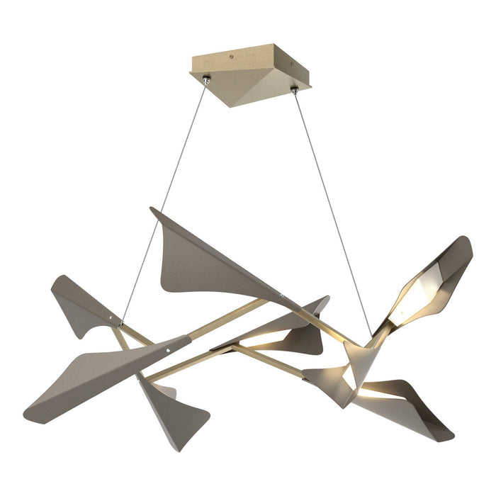 Hubbardton Forge 135007-LED-STND-84-07 LED Pendant, Soft Gold
