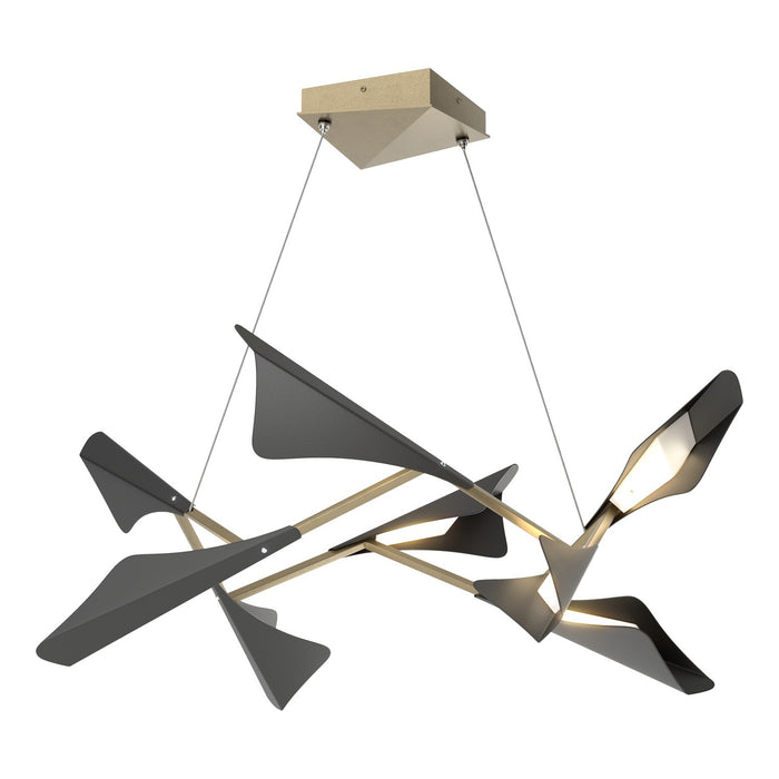 Hubbardton Forge 135007-LED-STND-84-10 LED Pendant, Soft Gold