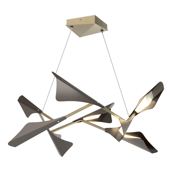 Hubbardton Forge 135007-LED-STND-84-14 LED Pendant, Soft Gold