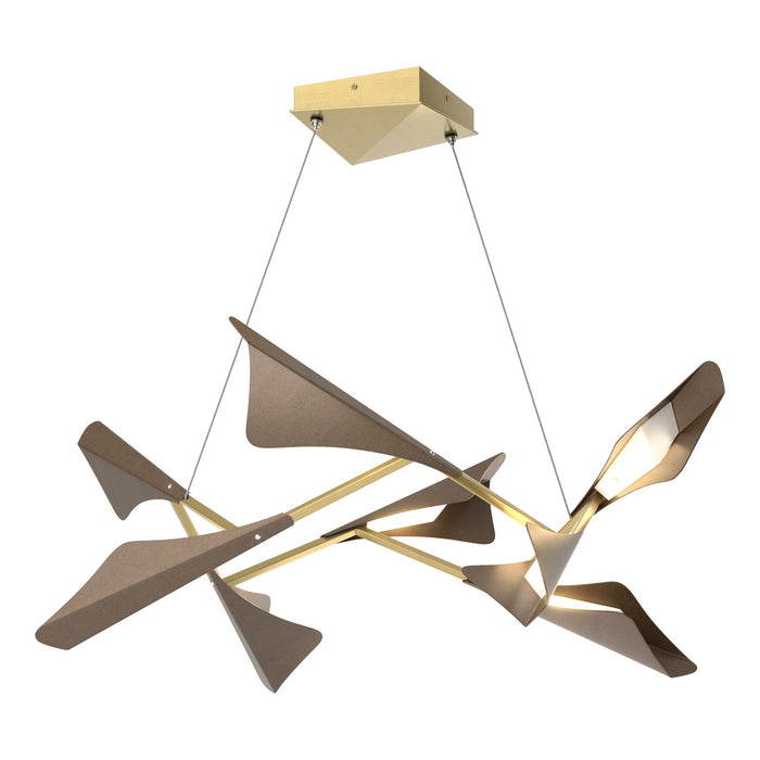 Hubbardton Forge 135007-LED-STND-86-05 LED Pendant, Modern Brass