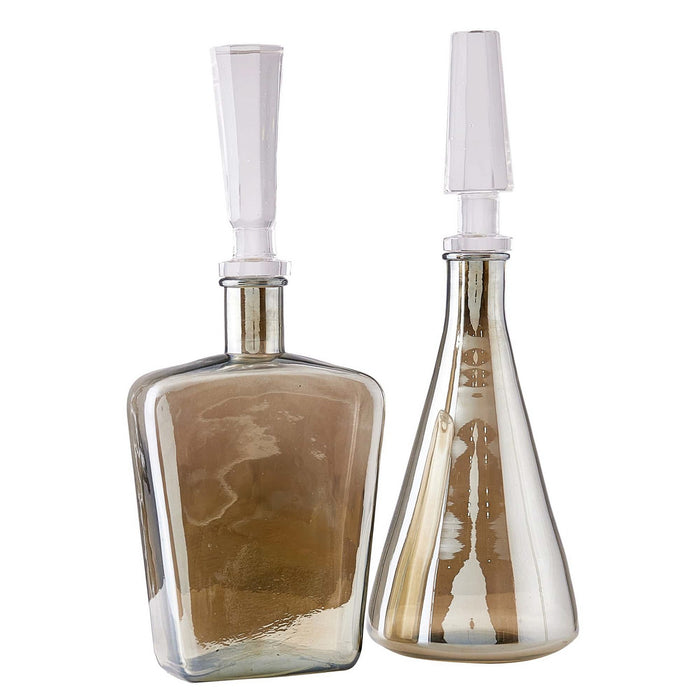 Arteriors ARI01 Decanters, Set of 2, Smoke Luster