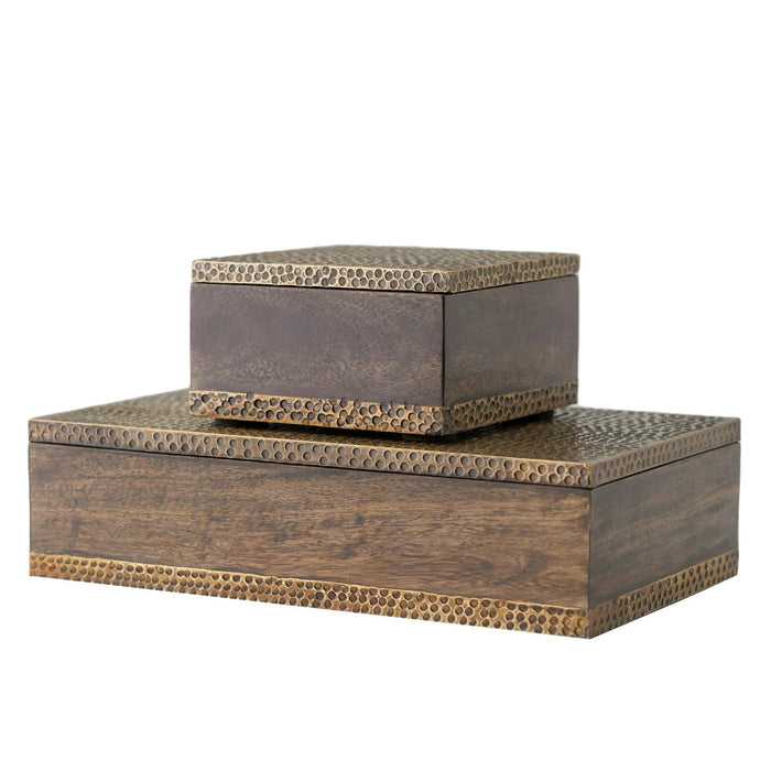 Arteriors ARI03 Boxes, Set of 2, Dark Walnut