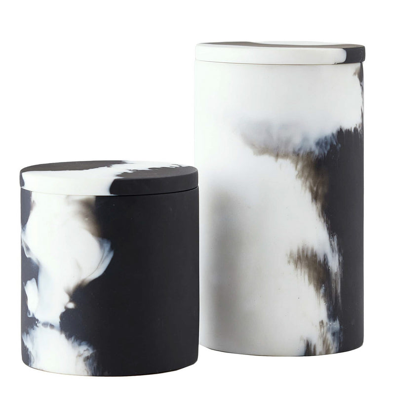 Arteriors ARS02 Containers, Set of 2, Black & White