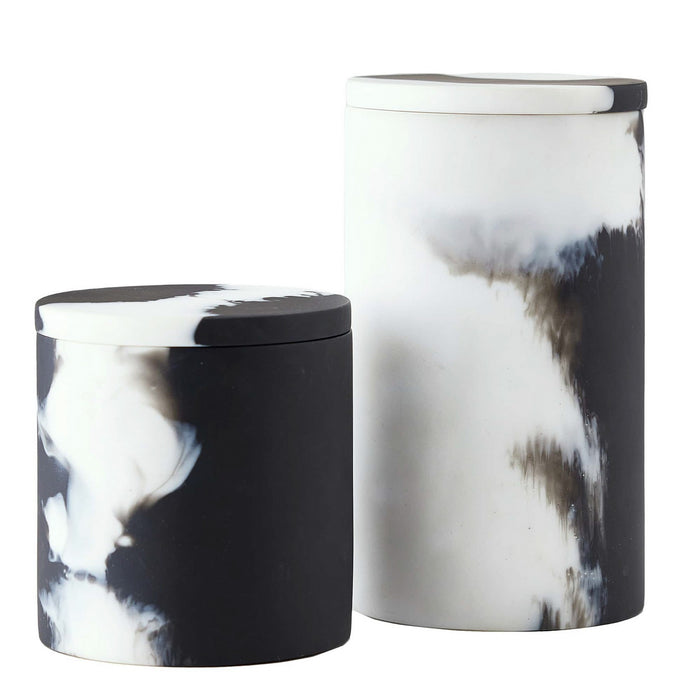 Arteriors ARS02 Containers, Set of 2, Black & White