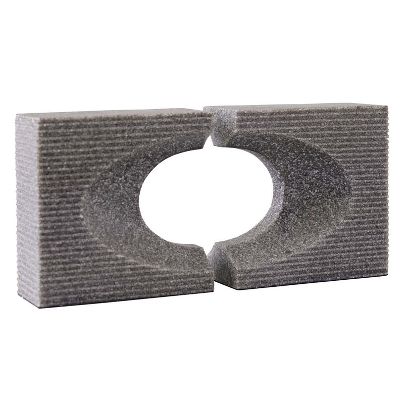 Arteriors ATC02 Bookends, Set of 2, Graphite