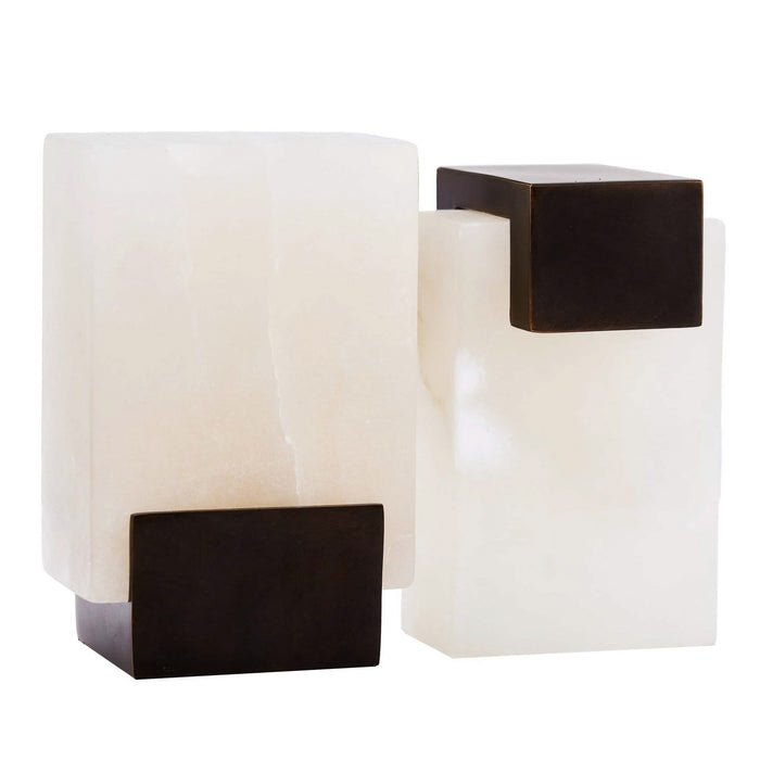 Arteriors ATC03 Bookends, Set of 2, White