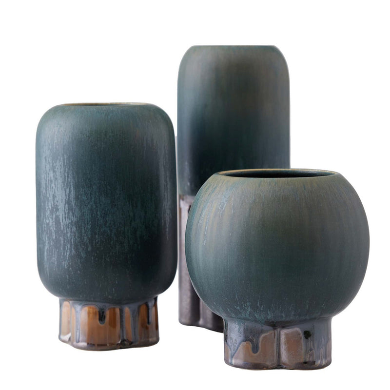 Arteriors AVC01 Vases, Set of 3, Forest Reactive