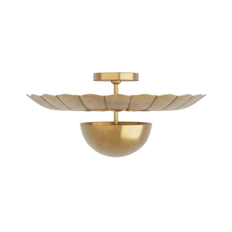 Arteriors DFI01 Two Light Flush Mount, Antique Brass