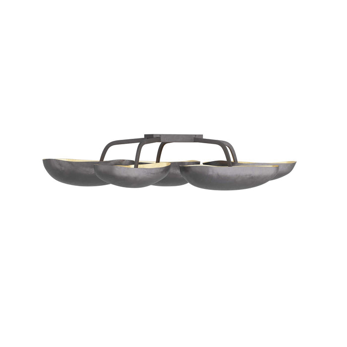 Arteriors DFI02 13 Light Flush Mount, Blackened Iron