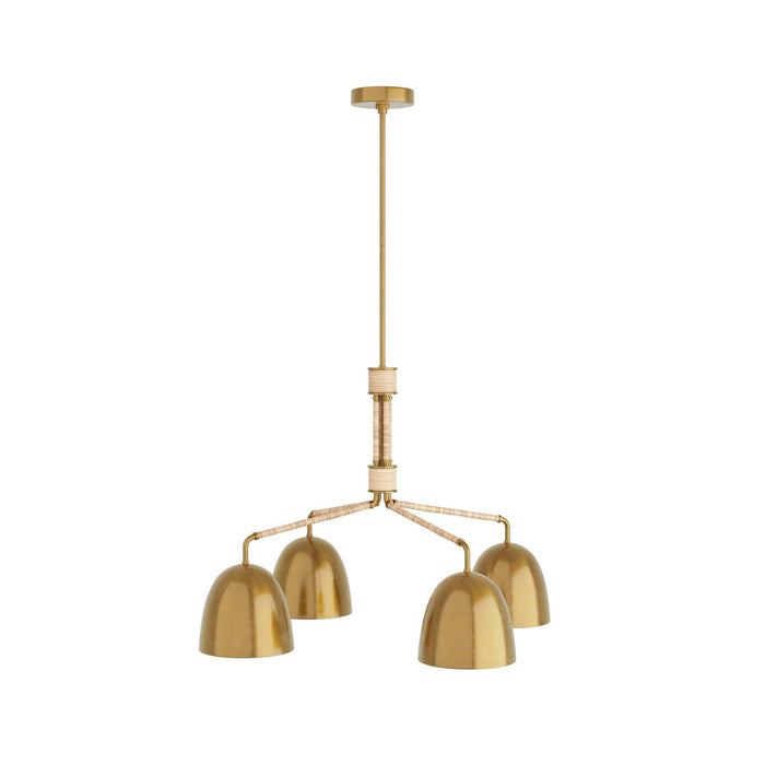 Arteriors DLI05 Four Light Chandelier, Vintage Brass