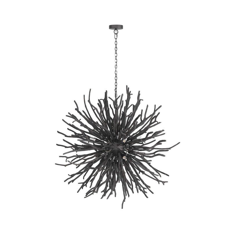 Arteriors DLS01 Eight Light Chandelier, Dark Gray Wash