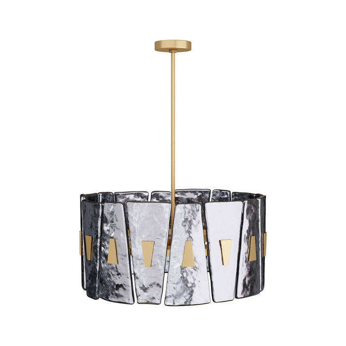 Arteriors DMC08 Six Light Chandelier, Smoke Luster
