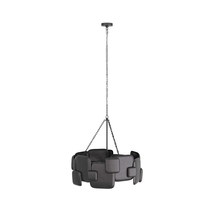 Arteriors DMI03 Six Light Chandelier, Blackened Iron