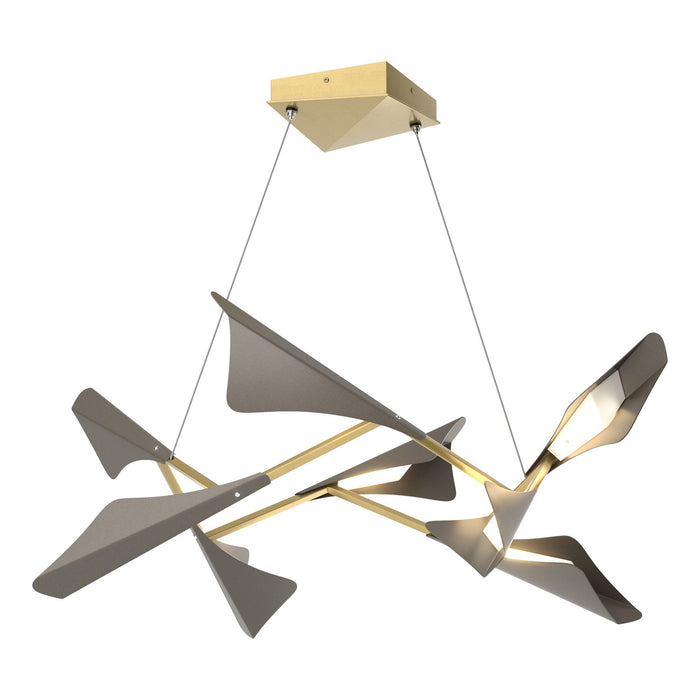 Hubbardton Forge 135007-LED-STND-86-07 LED Pendant, Modern Brass
