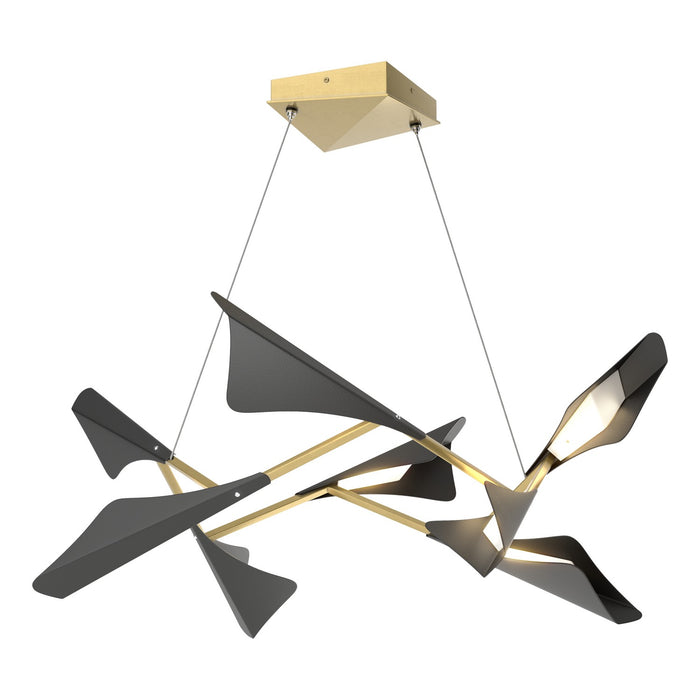 Hubbardton Forge 135007-LED-STND-86-10 LED Pendant, Modern Brass