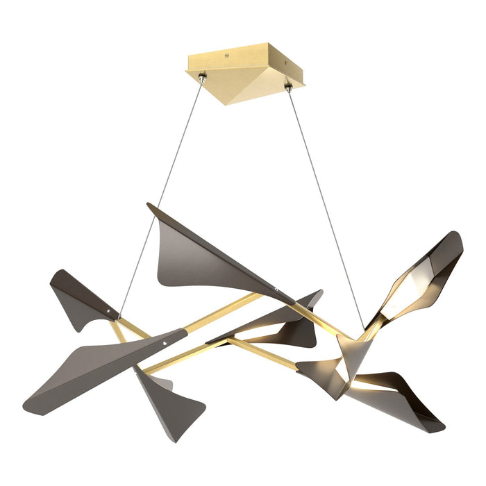 Hubbardton Forge 135007-LED-STND-86-14 LED Pendant, Modern Brass