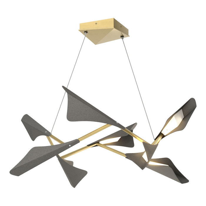 Hubbardton Forge 135007-LED-STND-86-20 LED Pendant, Modern Brass