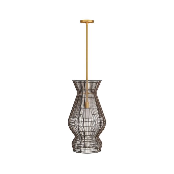 Arteriors DPS05 One Light Pendant, Dark Brown Stained