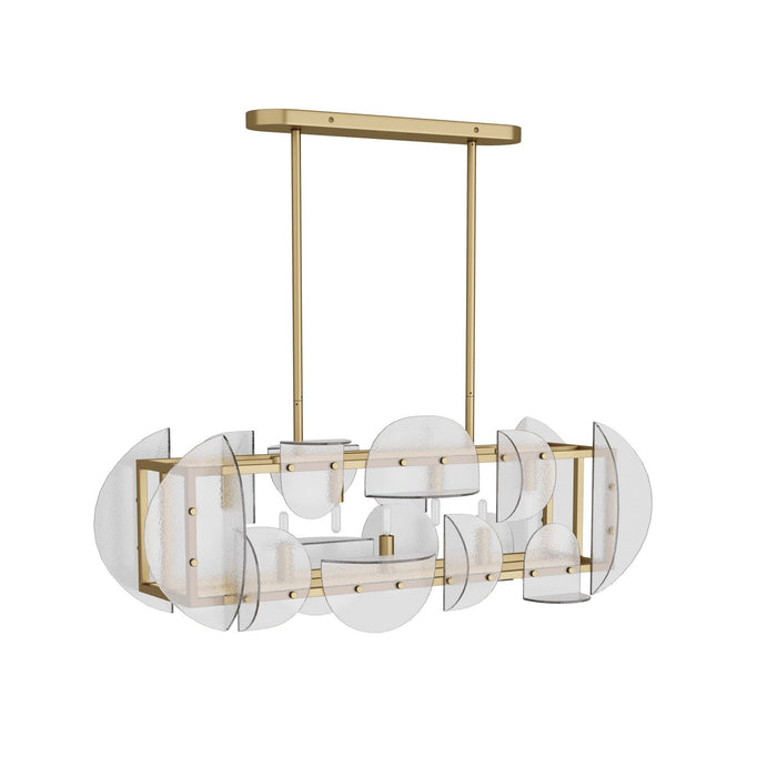 Arteriors DRI01 Seven Light Chandelier, Antique Brass