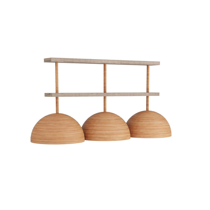 Arteriors DRS01 Three Light Chandelier, Honey