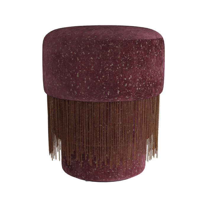 Arteriors FOI03 Ottoman, Bordeaux