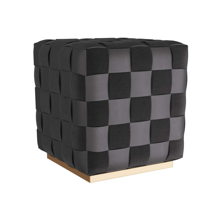 Arteriors FOI04 Ottoman, Black