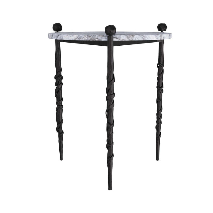 Arteriors GDFEI03 End Table, Galaxy Marble/Blackened Iron