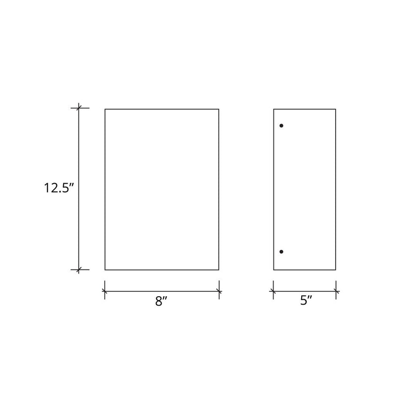 Justice Designs ALR-5542W-DBRZ One Light Outdoor Wall Sconce, Dark Bronze