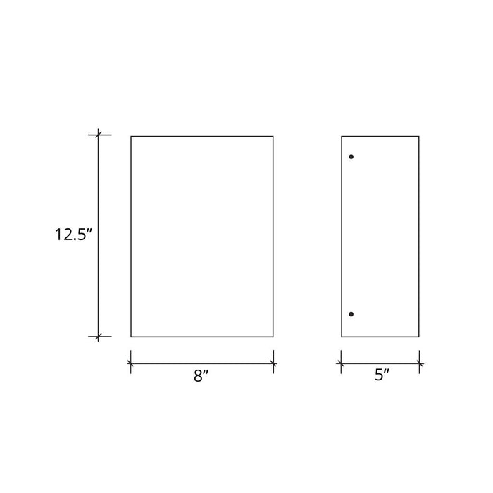 Justice Designs ALR-5542W-DBRZ One Light Outdoor Wall Sconce, Dark Bronze