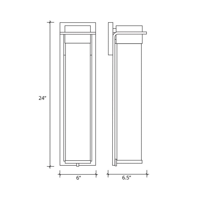 Justice Designs ALR-7545W-MBLK LED Outdoor Wall Sconce, Matte Black