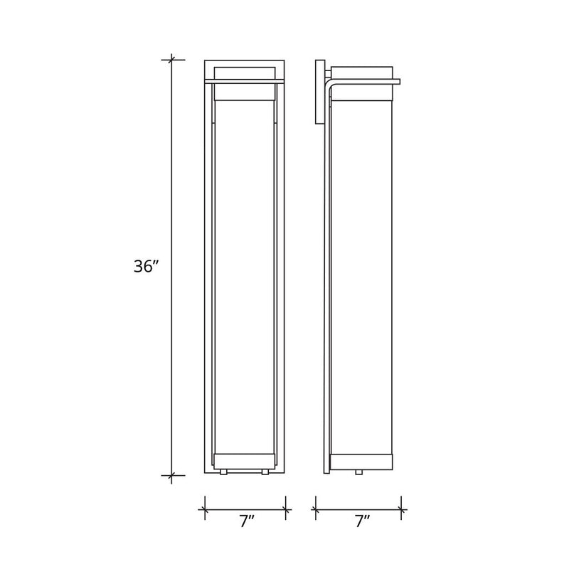 Justice Designs ALR-7546W-DBRZ LED Outdoor Wall Sconce, Dark Bronze