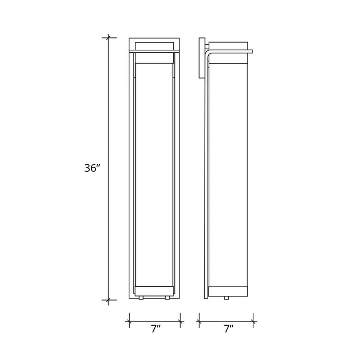 Justice Designs ALR-7546W-DBRZ LED Outdoor Wall Sconce, Dark Bronze