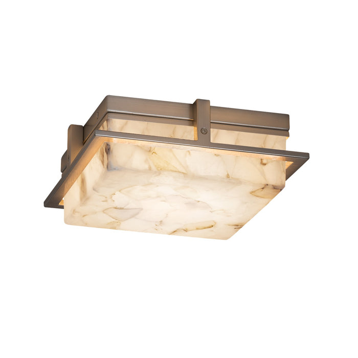Justice Designs ALR-7560W-NCKL LED Outdoor Flush Mount, Brushed Nickel