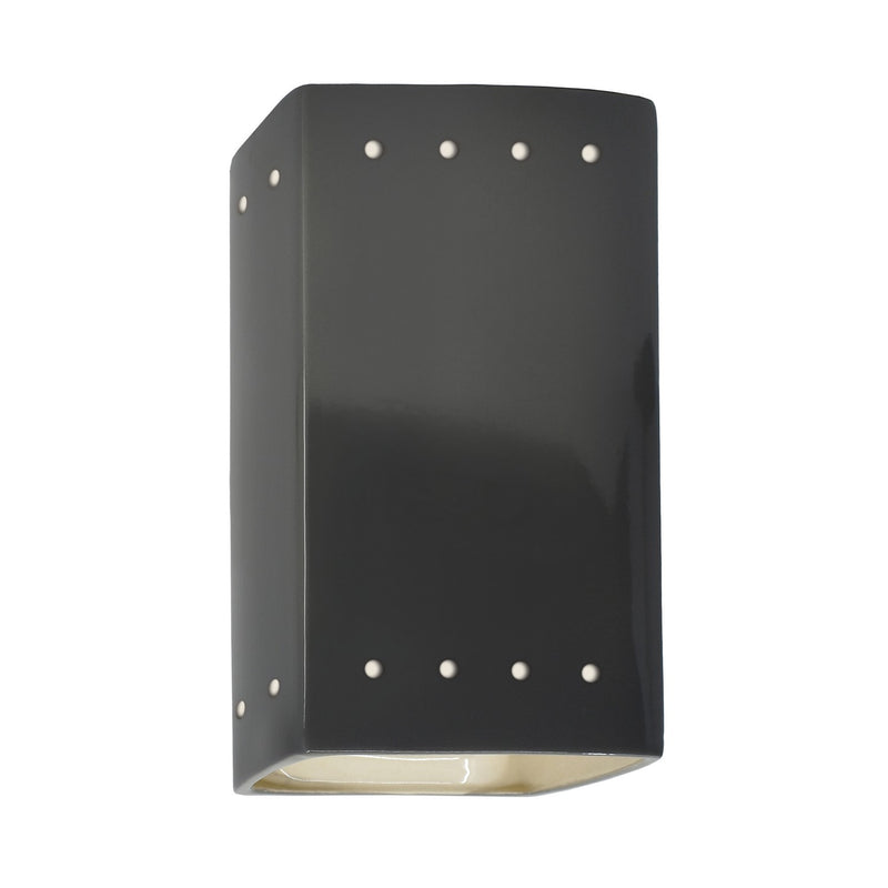 Justice Designs CER-0925W-GRY-LED1-1000 LED Open Top & Bottom