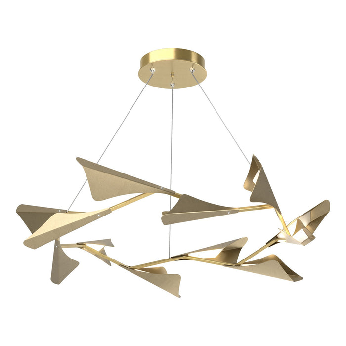 Hubbardton Forge 135008-LED-STND-86-84 LED Pendant, Modern Brass