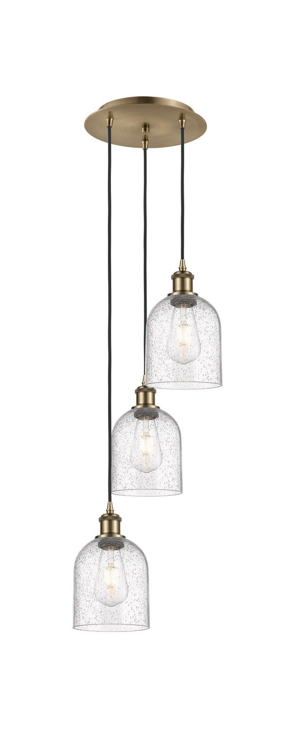 Innovations 113B-3P-AB-G558-6SDY Three Light Pendant, Antique Brass