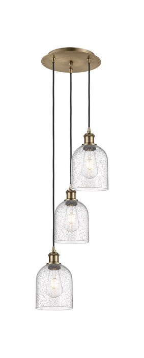 Innovations 113B-3P-AB-G558-6SDY Three Light Pendant, Antique Brass