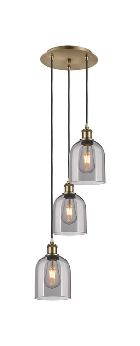 Innovations 113B-3P-AB-G558-6SM Three Light Pendant, Antique Brass