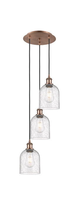 Innovations 113B-3P-AC-G558-6SDY Three Light Pendant, Antique Copper