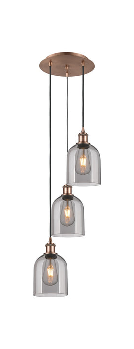 Innovations 113B-3P-AC-G558-6SM Three Light Pendant, Antique Copper