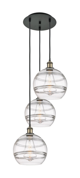 Innovations 113B-3P-BAB-G556-10CL Three Light Pendant, Black Antique Brass